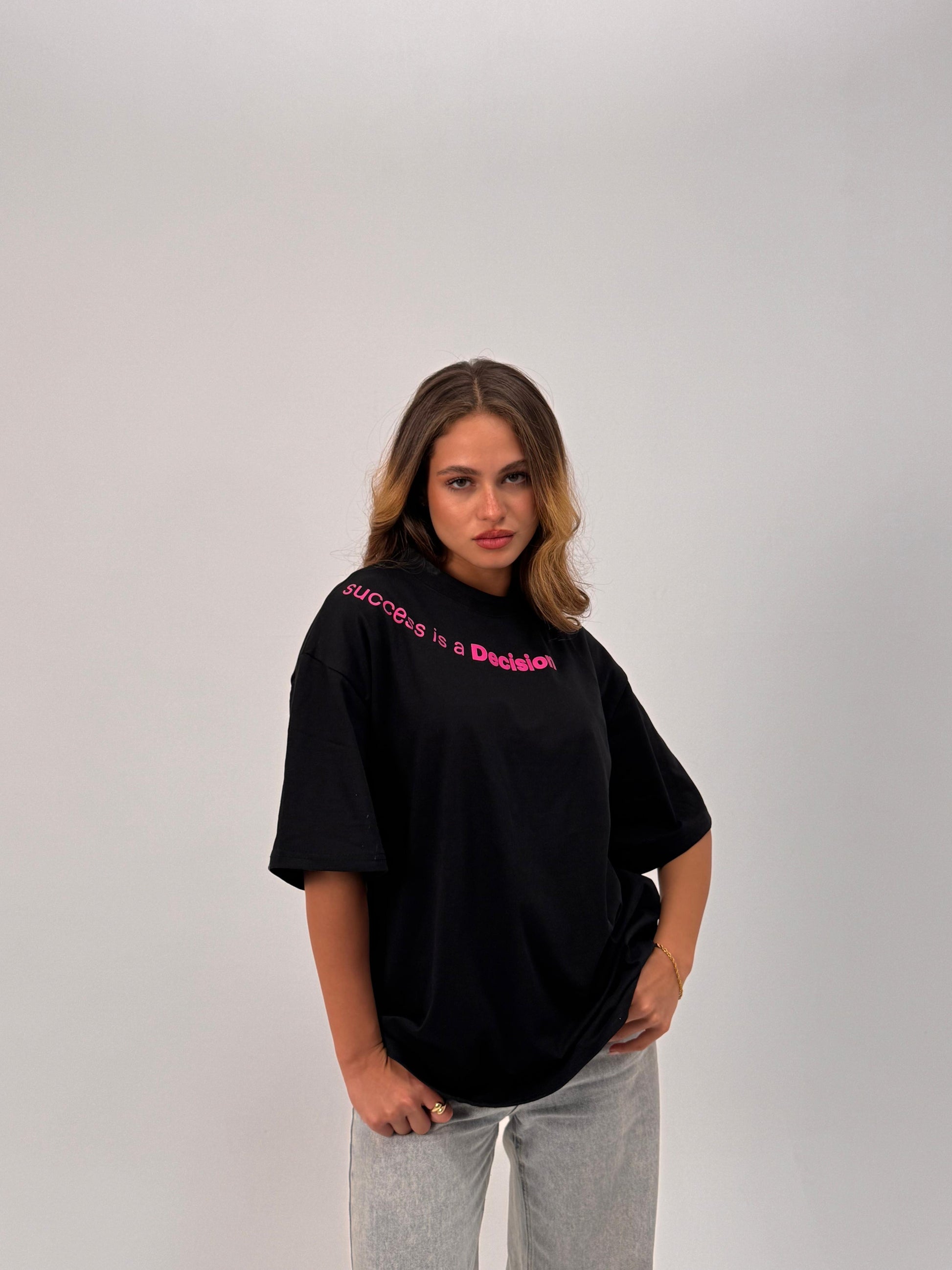 2K Oversized Black “Success Is a Decision” T-Shirt